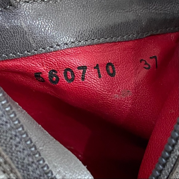 Cesare Paciotti Italy Gray Leather High Heeled Booties 37 - Picture 13 of 16